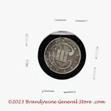 An 1851 Silver Three Cent Piece Trime in good condition Reverse side