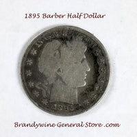 An 1895 Barber Half dollar in good condition for sale by Brandywine General Store
