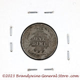 A 1906-S Barber silver dime for sale by Brandywine General Store in good condition reverse side of coin