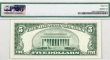 A FR #1963-L Five dollar 1950-B series FRN from the San Fransisco Federal Reserve Bank for sale by Brandywine General Store PMG 65 reverse of bill