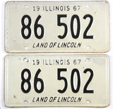 1967 Illinois License Plates