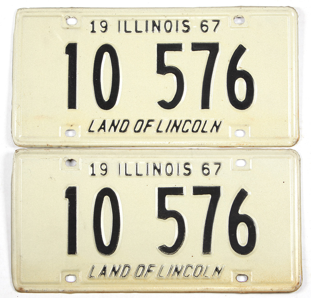 1967 Illinois License Plates