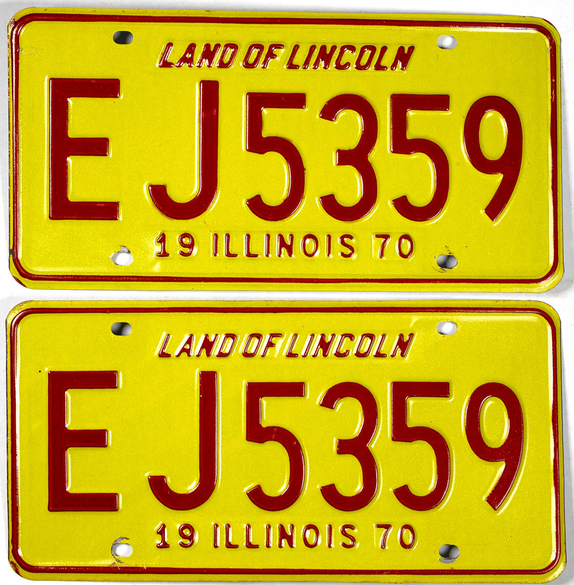 1970 Illinois License Plates