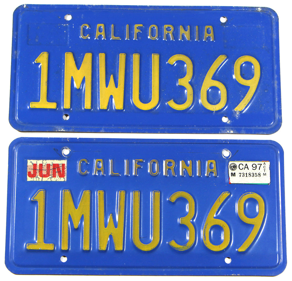1997 California License Plates Brandywine General Store