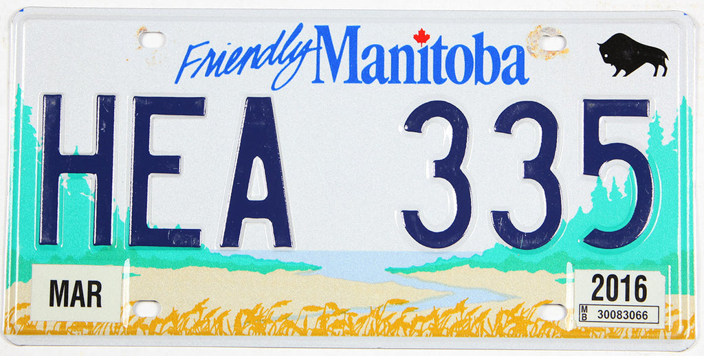 2016 Manitoba License Plate Brandywine General Store