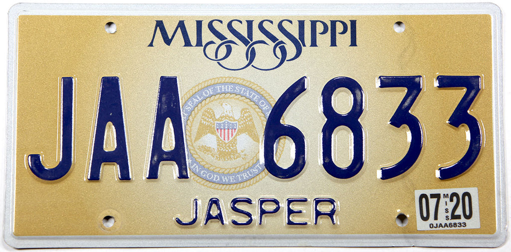 2020 Mississippi License Plate