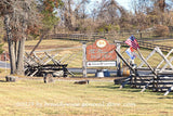 An original premium quality Civil War art print of an advertising sign for Bull Run Winery at the edge of Manassas Battlefield National Park for sale by Brandywine General Store