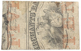 An obsolete quarter change note from the Mechanics Bank in Augusta Georgia in 1862 for sale by Brandywine General Store reverse of bill