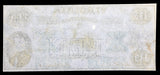 A ten dollar obsolete treasury note from the commonwealth of Virginia issued October 15, 1862 from the second issue of Bills issued by VA during the Civil War reverse of bill