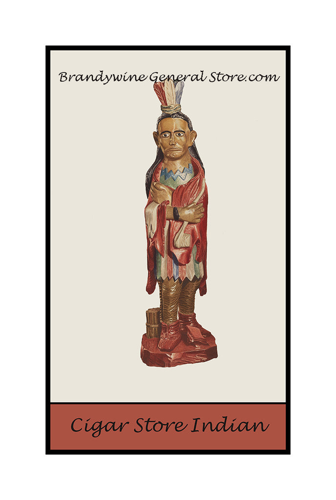 Cigar Store Indian by Albert Ryder poster style print Brandywine