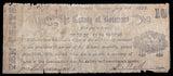 A ten cent obsolete civil war note from Botetourt County issued from Fincastle VA during the Civil War on July 5, 1862 for sale by Brandywine General Store grading very good