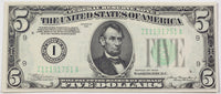A FR #1956-I Series of 1934 FRN note from the Minneapolis Federal Reserve Bank in the denomination of five dollars for sale by Brandywine General Store in AU condition