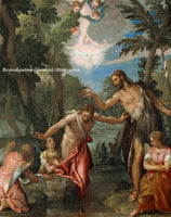 An archival premium Quality art Print of The Baptism of Christ by Paolo Veronese for sale by Brandywine General Store
