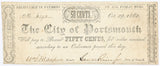 Fifty cents obsolete money from the city of Portsmouth issued during the Civil War on October 29, 1862 for sale by Brandywine General Store in fine condition