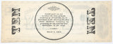 An obsolete ten dollar Revenue Bond Scrip issued in 1872 for the Blue Ridge Railroad Company from Columbia South Carolina for sale by Brandywine General Store reverse of note
