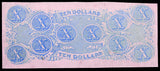 A T-52 obsolete ten dollar Civil War treasury note issued December 02, 1862 by the Southern Central Gov't reverse of bill
