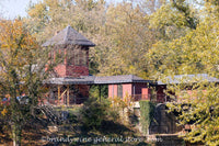 An original premium quality art print of Train Station Hidden in Trees at Harpers Ferry Historical National Park for sale by Brandywine General Store
