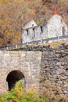 An original premium quality art print of RR Tunnel Entrance and Dilapidated Building in Harpers Ferry Historical National Park for sale by Brandywine General Store