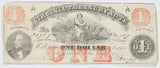 A one dollar obsolete Virginia treasury note issued July 21, 1862 during the Civil War for sale by Brandywine General Store in very good condition