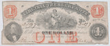 A one dollar obsolete Virginia treasury note issued May 15, 1862 during the Civil War for sale by Brandywine General Store in very good condition