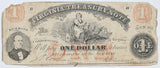 A one dollar obsolete Virginia treasury note issued October 21, 1862 during the Civil War for sale by Brandywine General Store in good condition