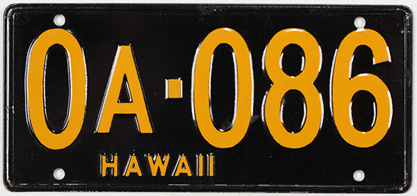 1953 Hawaii Wheaties toy license plate grading excellent minus