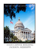 Poster Style Print of The Mississippi State Capitol Building in Jackson