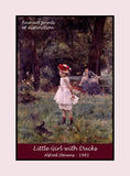 An archival premium Quality art Poster of Little Girl With Duck painted by Alfred Stevens in 1881 for sale by Brandywine General Store