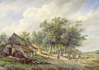 An archival premium Quality art Print of Landscape with Farms and Livestock painted by Wijnand Nuijen for sale by Brandywine General Store