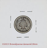 An 1875 Liberty Seated Dime in extra fine condition reverse