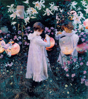 An archival premium Quality Art Print of Carnation, Lily, Lily, Rose painted by John Singer Sargent for sale by Brandywine General Store