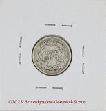 A 1914 Barber dime in very good plus condition reverse