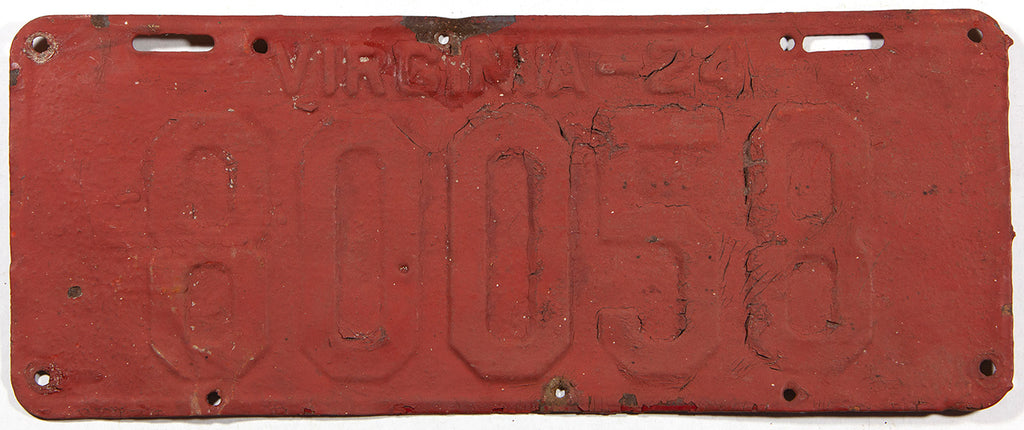 1924 Virginia License Plate | Brandywine General Store