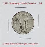 A 1927 Standing Liberty Quarter in very good condition
