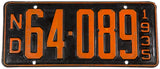1935 North Dakota license plate in very good plus condition