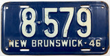 An antique 1946 New Brunswick passenger car license plate for sale at Brandywine General Store in very good plus condition