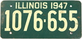A 1947 Illinois fiber board car license plate in very good condition with 2 extra holes
