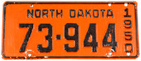 1950 North Dakota license plate made out of waffle aluminum grading very good plus