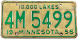 1956 Minnesota License Plate