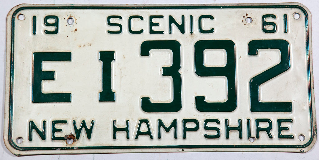 1961 New Hampshire License Plate Brandywine General Store