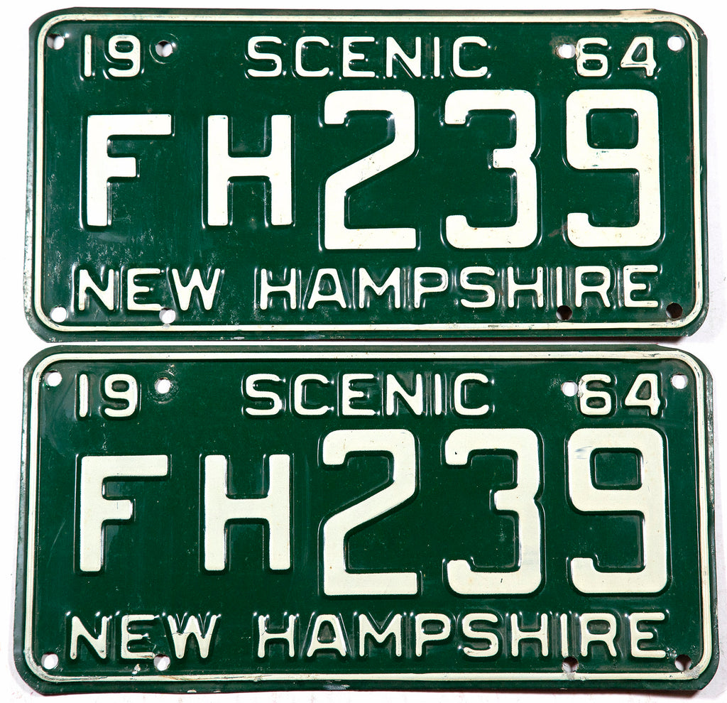 1964 New Hampshire License Plates Brandywine General Store