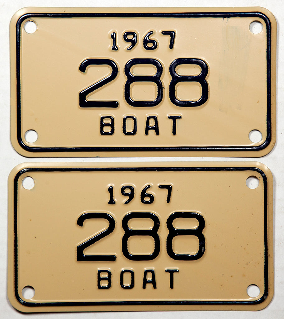 1967 Michigan Boat License Plates Brandywine General Store