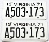 1959 Virginia car license plates in New Old Stock excellent condition