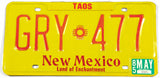 1985 New Mexico car license plate from Taos County in excellent minus condition