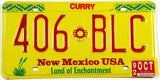 1992 New Mexico license plate from Curry County in excellent condition