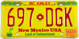 1997 New Mexico car license plate from McKinley County in Excellent minus condition