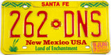 1997 New Mexico car license plate from Santa Fe County in Excellent minus condition