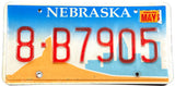 2002 Nebraska car license plate from Hall county in excellent minus condition