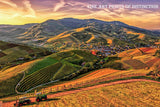 An archival premium Quality Art Print of an Agricultural Landscape of a Town Surrounded by Steep Fields for sale by Brandywine General Store