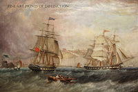 An archival premium Quality art Print of The Maranham off Dover painted by English artist John Scott in 1870 for sale by Brandywine General Store